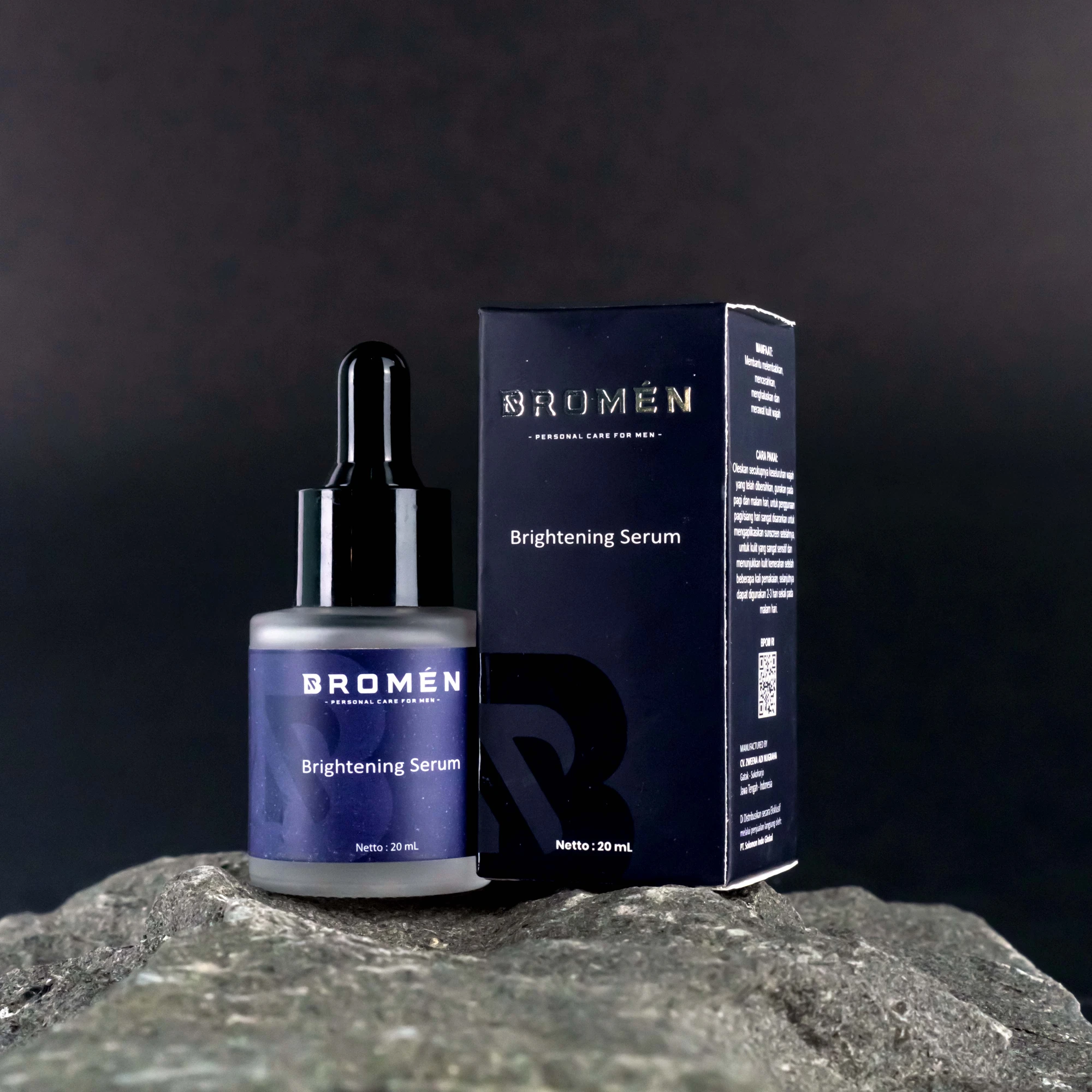 bromen brightening serum with dark background